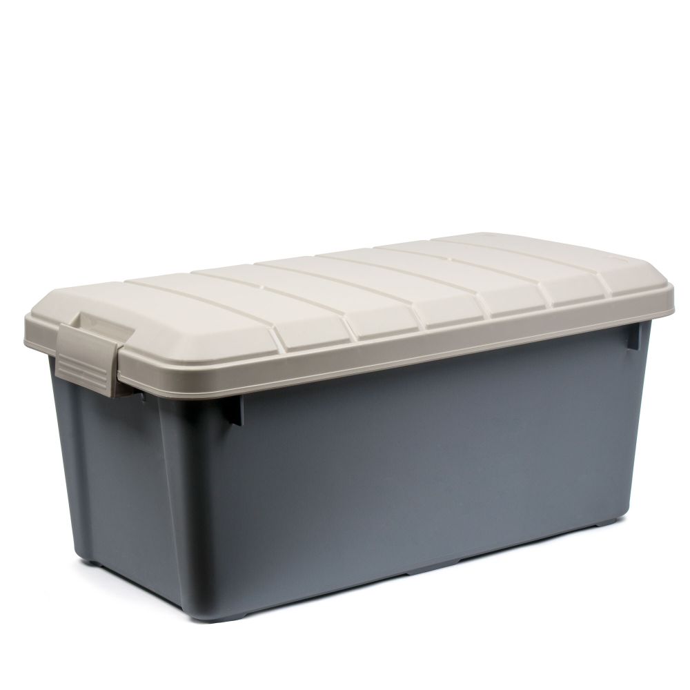 Ящик многофункц. особопрочный СЛЕДОПЫТ Expedition Box, 50 л, 700х360х320 мм, цв. графит/бежевый/3/