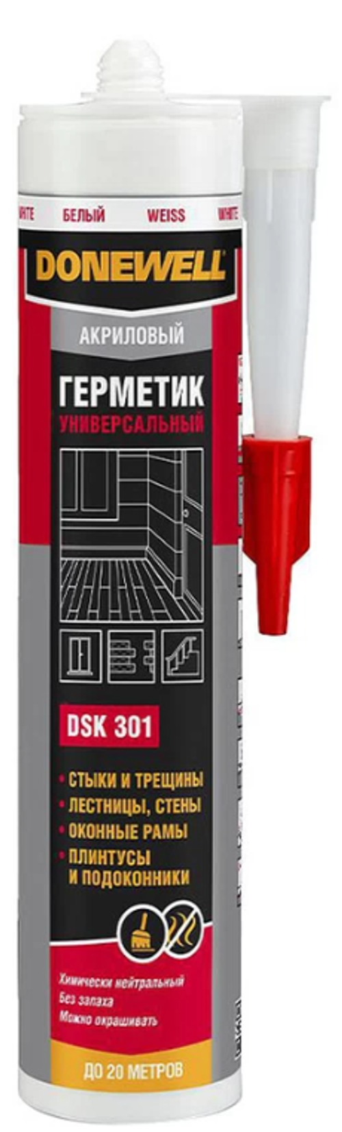 Герметик DoneWell 260мл акриловый универсал белый DSK-301