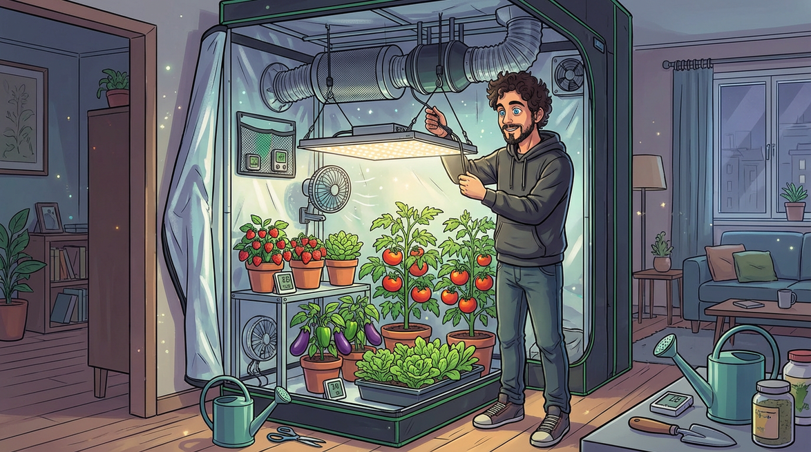 Гроутент для начинающих: стартовый набор и как выбрать гроубокс