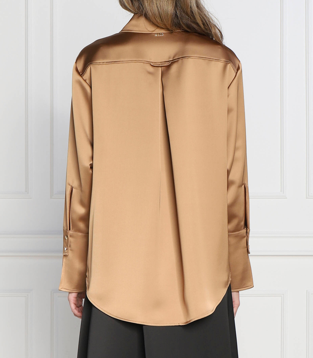 сатиновая рубашка besatina BOSS BLACK - коричневый(50482468)