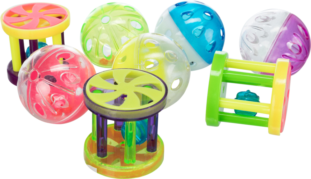 Набор для кошек Trixie "Balls and Rolls", разноцветные, 60 штук