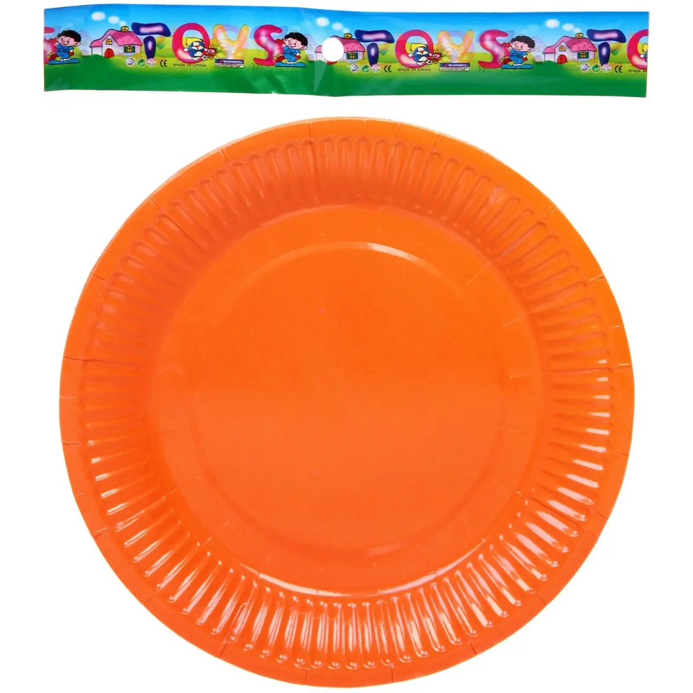 Тарелка бумажная 18 см в наборе 10 шт «Оранжевый»
