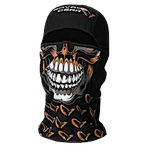 Маска ветро защитная Savage Gear Skull Balaclava Black Спандекс Черная 59214 (Балаклава) с принтом