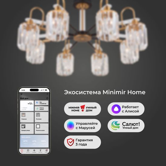 70090/8 / потолочный светильник / черный Smart