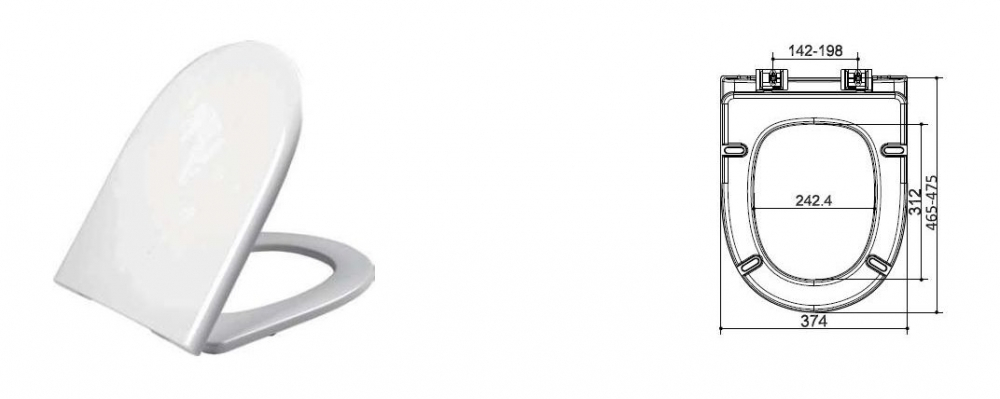 Le Mans УНИТАЗ-КОМПАКТ HDC309P Creo напольный нано белый с сиденьем