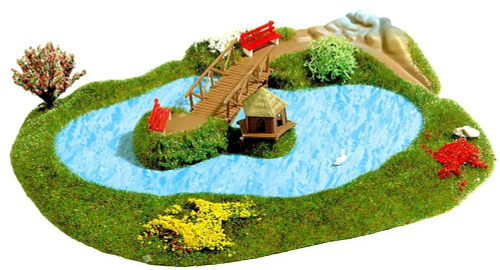Озеро в парке, с мостиком (H0)