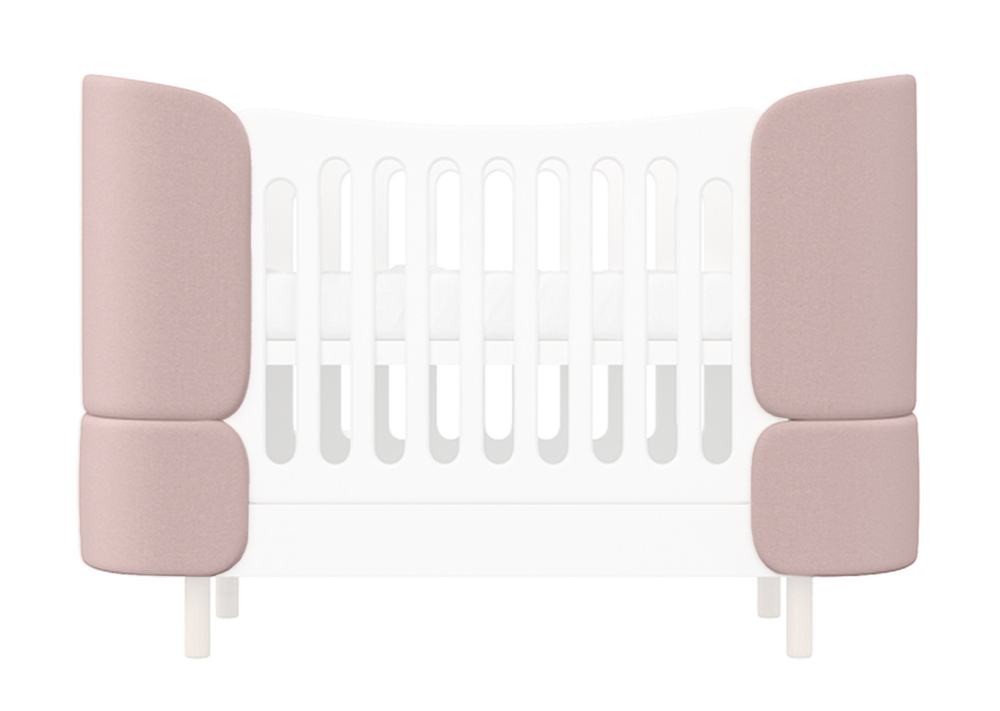 Комплект чехлов для кроватки-трансформера KIDI Soft (розовый)