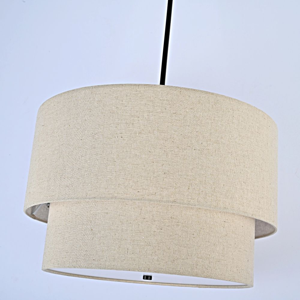 Подвесной Светильник Rh Two-Tier Round Shade Linen By Imperiumloft