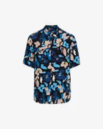 Купить Рубашка FOS мужская с цветочным принтом черная Рубашка FOS мужская с цветочным принтом черная