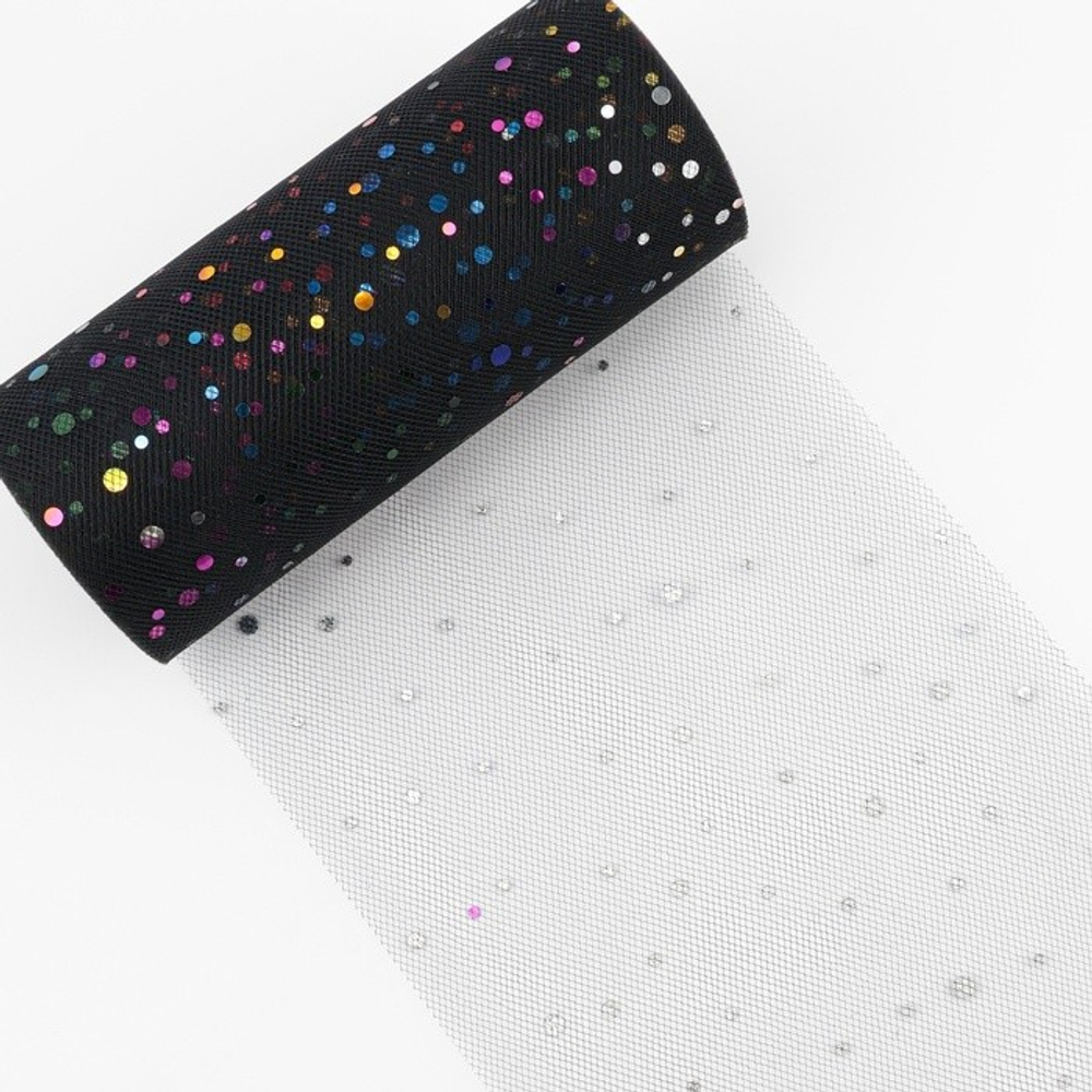 Фатин с разноцветными блестками 15 см