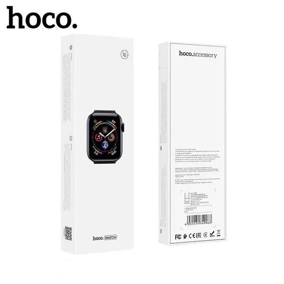Смарт-часы Hoco Y1, 1.75&quot;, 320х385, IP68, BT3.0+4.0, 230 мАч,поддержка вызова,шагомер,черные