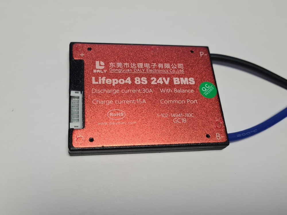 Плата контроля BMS LiFePO4 8S 24V 30A