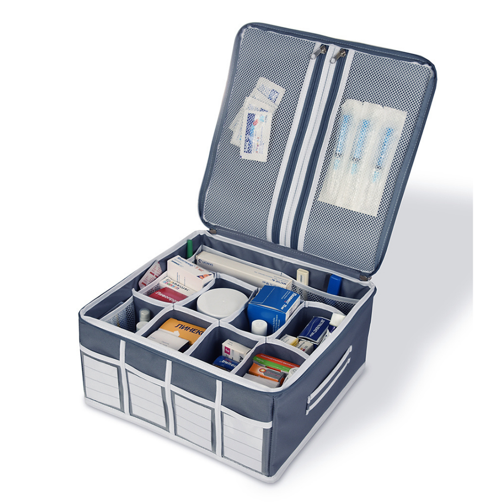 Аптечка домашняя 34х34х16 (серая)