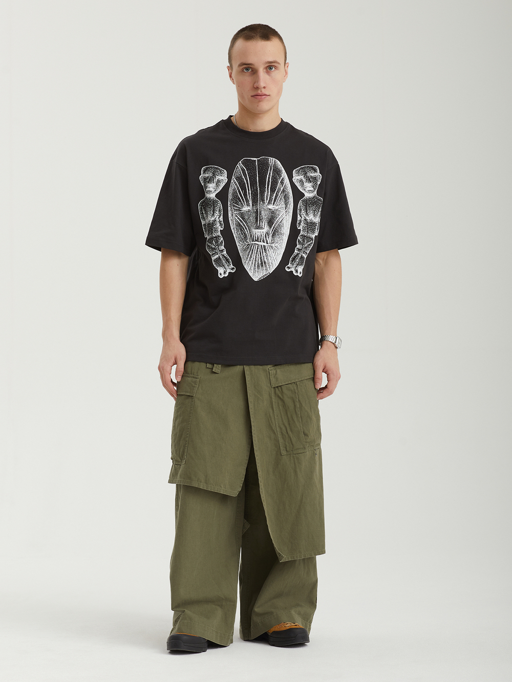 Мужская Футболка Ttt Face Figures Hands