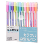Ручка гелевая, Jiandan, цветные чернила, серия "Pastel", флуоресцентная, 12 шт