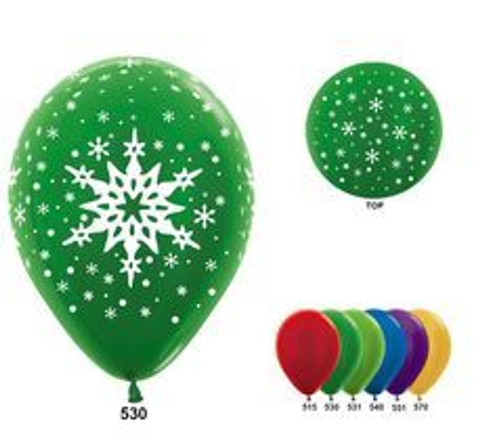 S 12" Металлик Большая снежинка