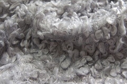 Мех "Кудрявый" 50 х 50 см (+/-1,0см) , цвет светло-серый (Россия)