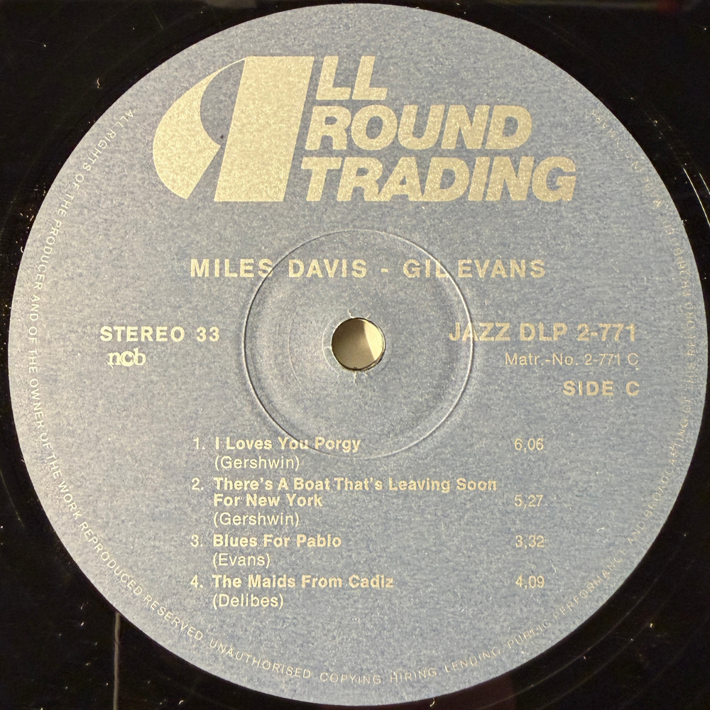 Miles Davis and Gil Evans ‎– The Original Greatest Hits 2LP (Дания)