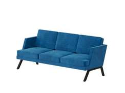 Алдо Диван трёхместный ALD-03L Velutto 54/Металл Черный 2010*875*890