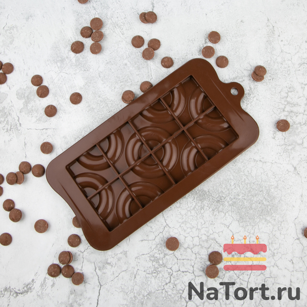 Форма силиконовая для шоколада «Плитка гравитация»