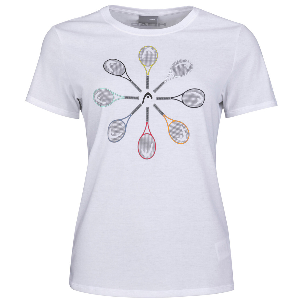 Футболка для девочки теннисная Head Racquet T-Shirt G - white