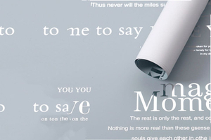 Пленка зеркальная "С надписями" Серебристая