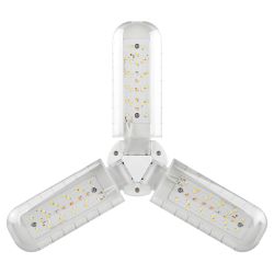 Фитолампа для растений светодиодная ЭРА GREEN LINE ФИТО-30W-PFR-E27-GR 3-х лепестковая полного спектра 30 Вт Е27 | Фитолампы Е27