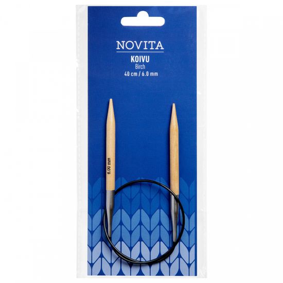 Спицы Novita 6,0 мм укороченные березовые на леске 40 см