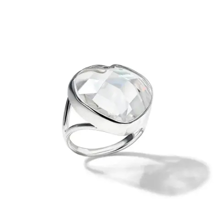 Secrets Кольцо-сердце из хрусталя ромбовидной огранки