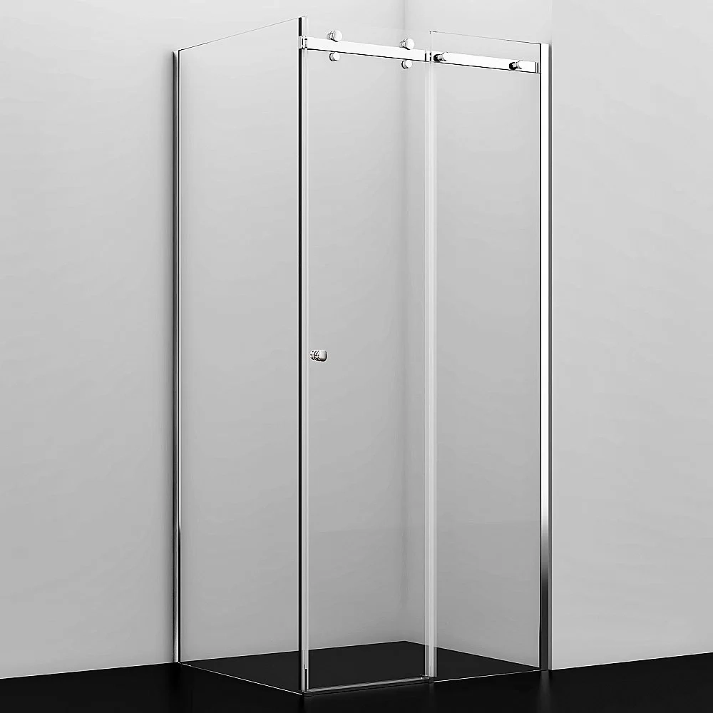 Душевой уголок WasserKRAFT Vils 56R19 100х100 стекло прозрачное/профиль серебро