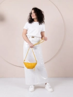 сумка через плечо круассан маленькая