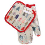 Прихватка в наборе с варежкой «Ёлочки», 17,5*17,5 см и 26*17,5 см