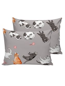 Наволочка комплект 2шт Сказка "Kitties" 40х60 см, перкаль