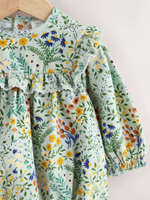 Платье-песочник и колготки в комплекте для девочки Next AN7-953, Зеленый