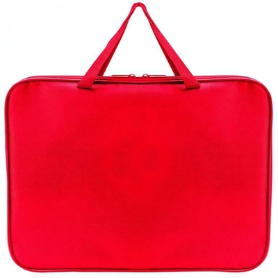 Папка офисная А4 цветная, ткань, 350/275/20 красная (Пчелка)