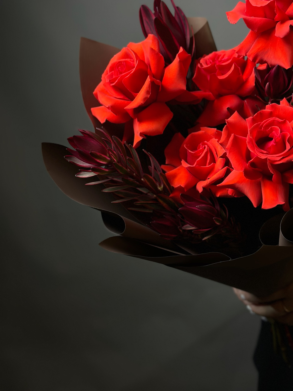 Сборный букет «Закат в розах»