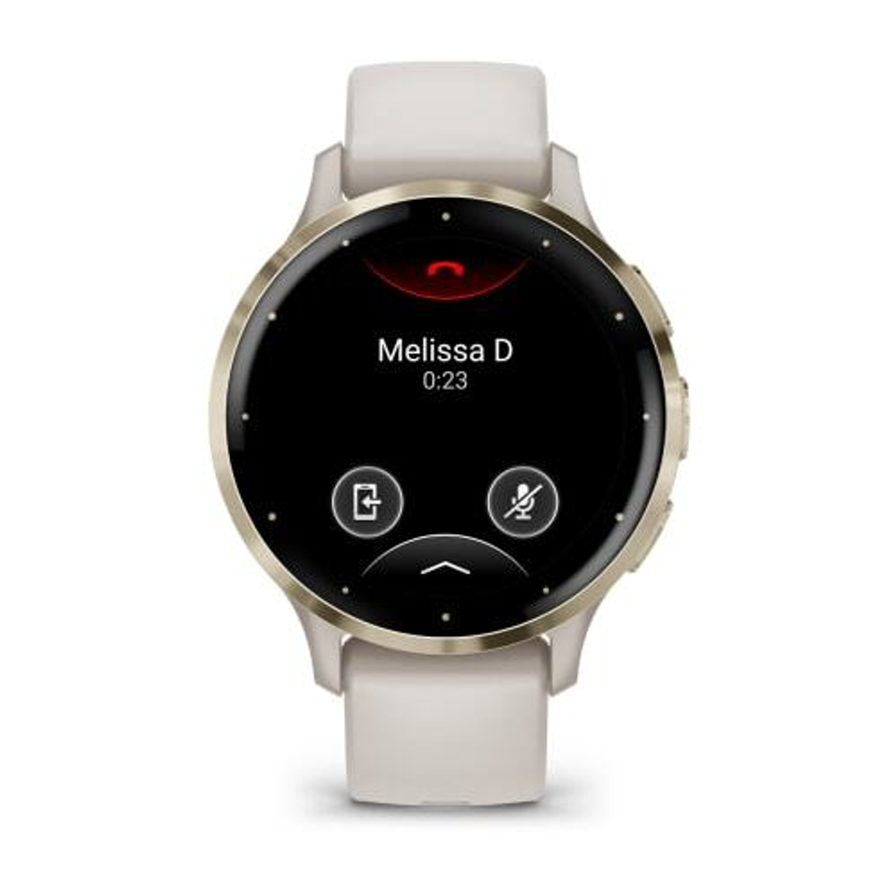 Смарт часы Garmin Venu 3S цвета слоновой кости с золотистым безелем