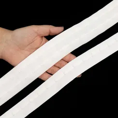 Крючки на ленте двухрядные молочно-белый