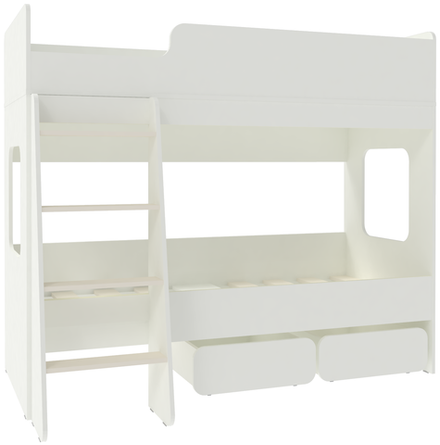 Двухъярусная кровать КарИВи Л-38 Белый  Белый