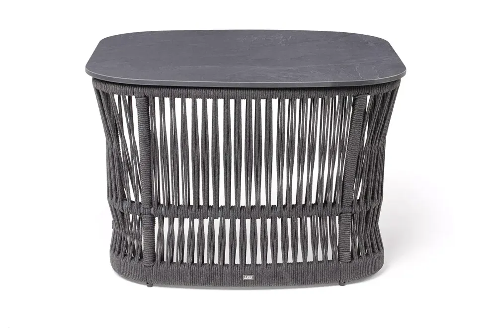 "Лугано" журнальный стол 76х76 H55 см из HPL, цвет "серый гранит"