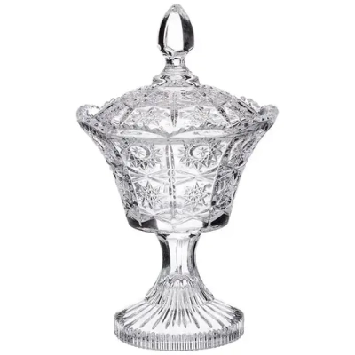 Конфетница на ножке muza crystal 12*12*20 см.