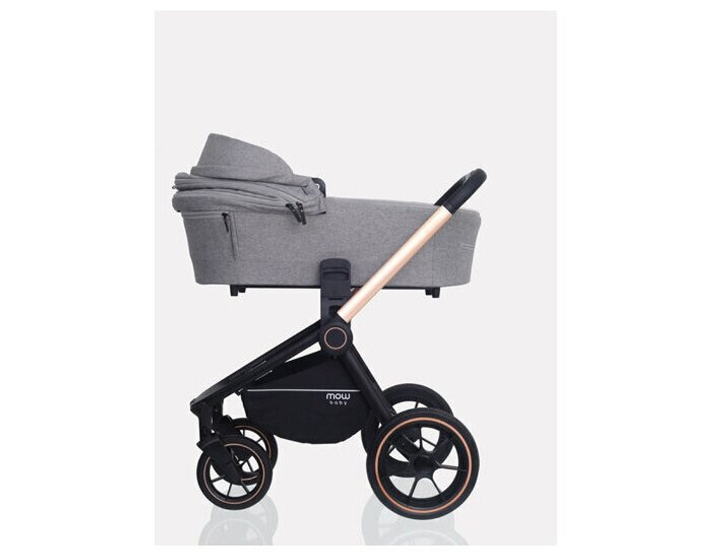Коляска детская MOWBaby "ZOOM"PU (3в1) RA087 Gold Grey