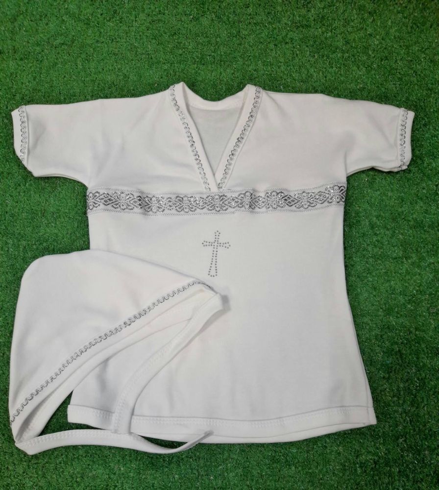 Рубашка для крещения + чепчик