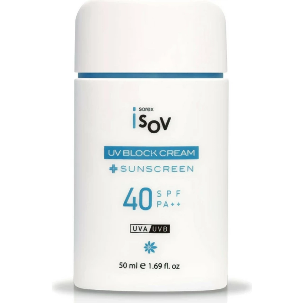 Isov Противоотечный солнцезащитный крем SPF 40++ с экстрактом брокколи UV 50 мл| Block Cream SPF 40+