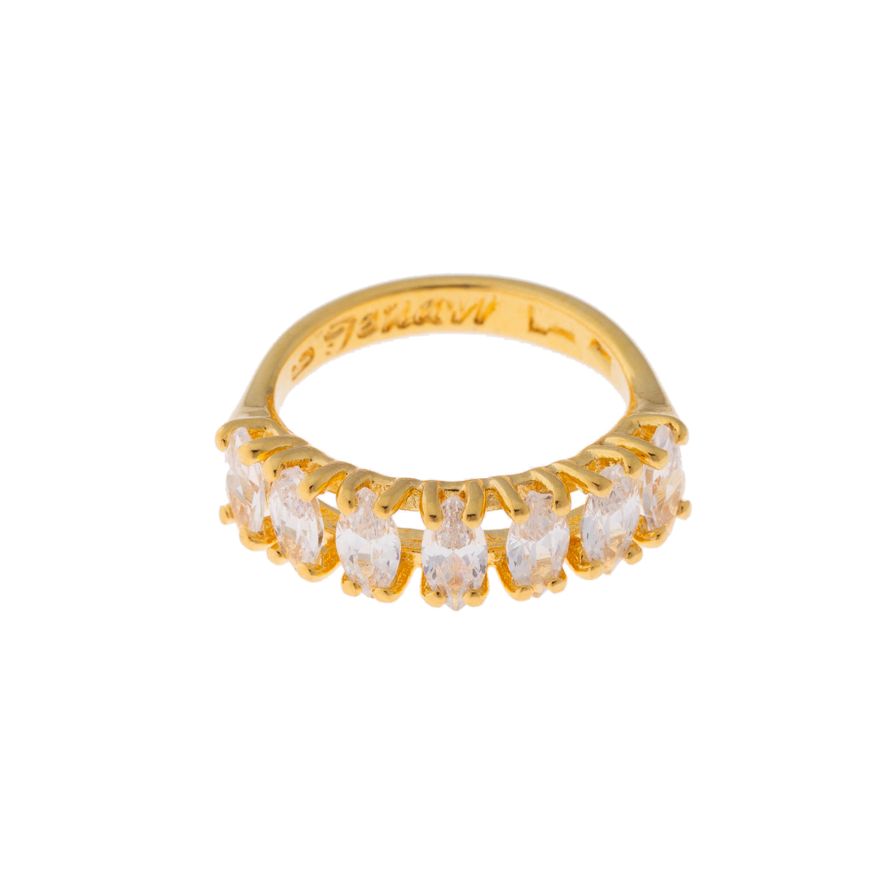 "Каритера" кольцо в золотом покрытии из коллекции "Runway" от Jenavi