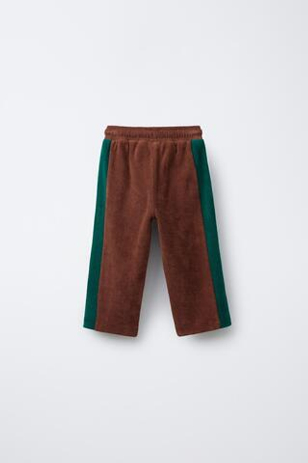 ZARA БРЮКИ ИЗ МАХРОВОЙ ТКАНИ, КОРИЧНЕВЫЙ