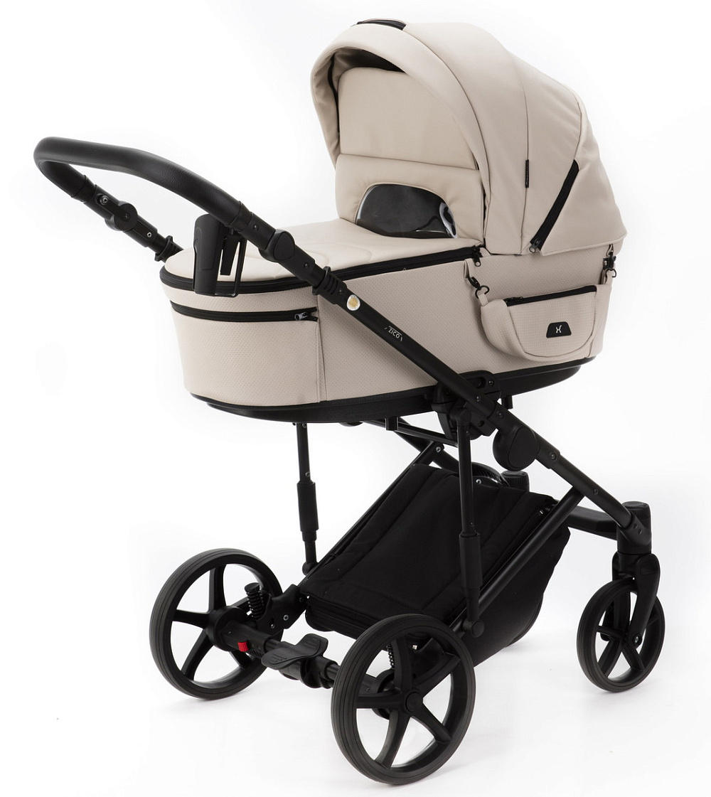 Детская коляска Adamex Zico Deluxe New 3 в 1 ZN-SA07 (СВЕТЛО-БЕЖЕВАЯ КОЖА)
