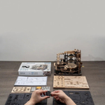 Марбл-трасса ночной город LGA01 от ROKR - Деревянный конструктор, сборная механическая модель, 3D пазл, трасса для шариков