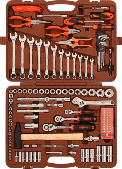 Набор универсального инструмента OMBRA 1/2", 3/8" и 1/4"DR (131 предм.)   OMT131S