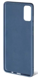 Силиконовый чехол с микрофиброй для Samsung Galaxy A42 blue DF